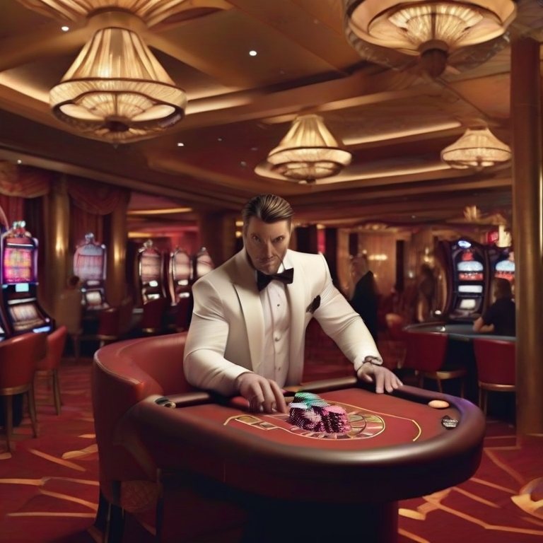 Image of a man working at a casino