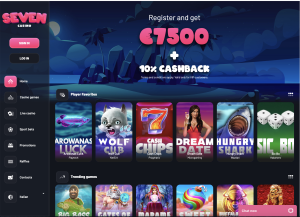 Image of Seven Casino website